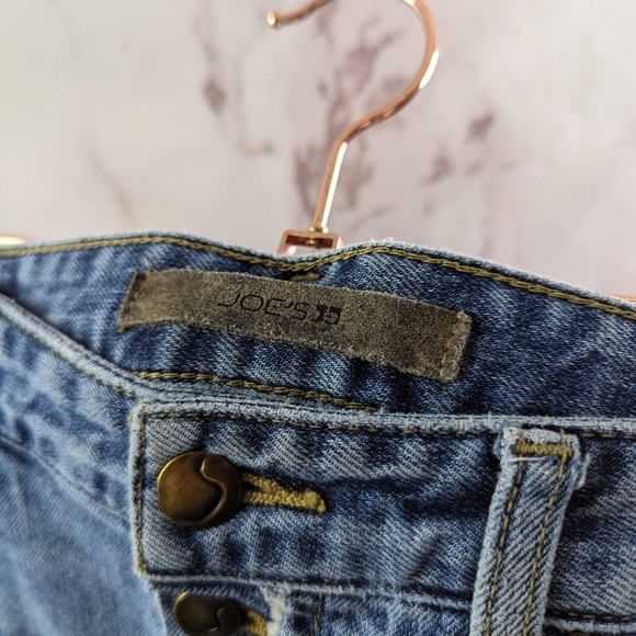 Joes Jean Women 27 Exposed Button Fly High Rise Straight Crop Debbie Denim - Picture 3 of 14